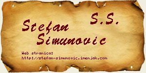 Stefan Simunović vizit kartica